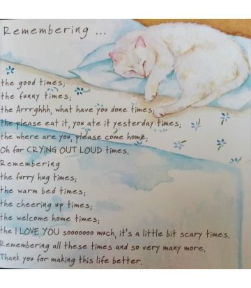 Remenbrance Card - for Cats